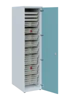 EUROMEDICA D - 46 ABS skříň léková boxová, 1-dveřová, pravá, 1950x460x735, korpus bílý, dvířka obloh